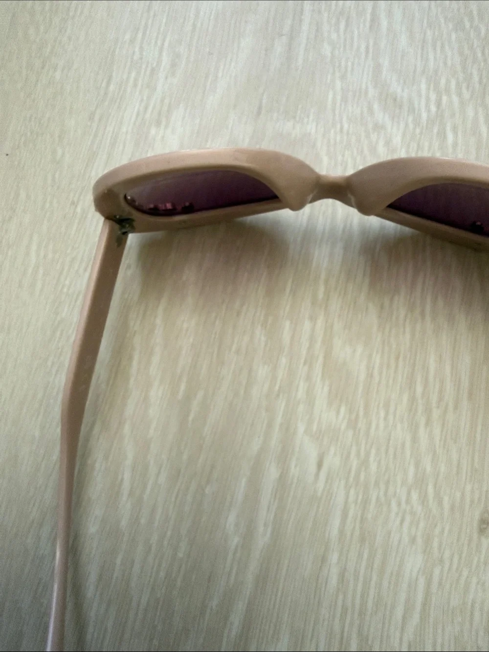 Betsey Johnson Nude Pink Round Sunglasses with Rose Gold Floral Accents